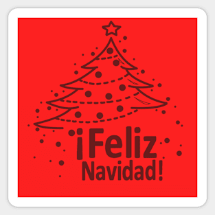 feliz navidad - christmas tree Sticker